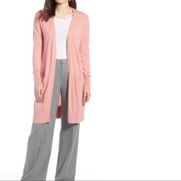 Halogen Sweaters - Halogen Long Open Knit Cardigan